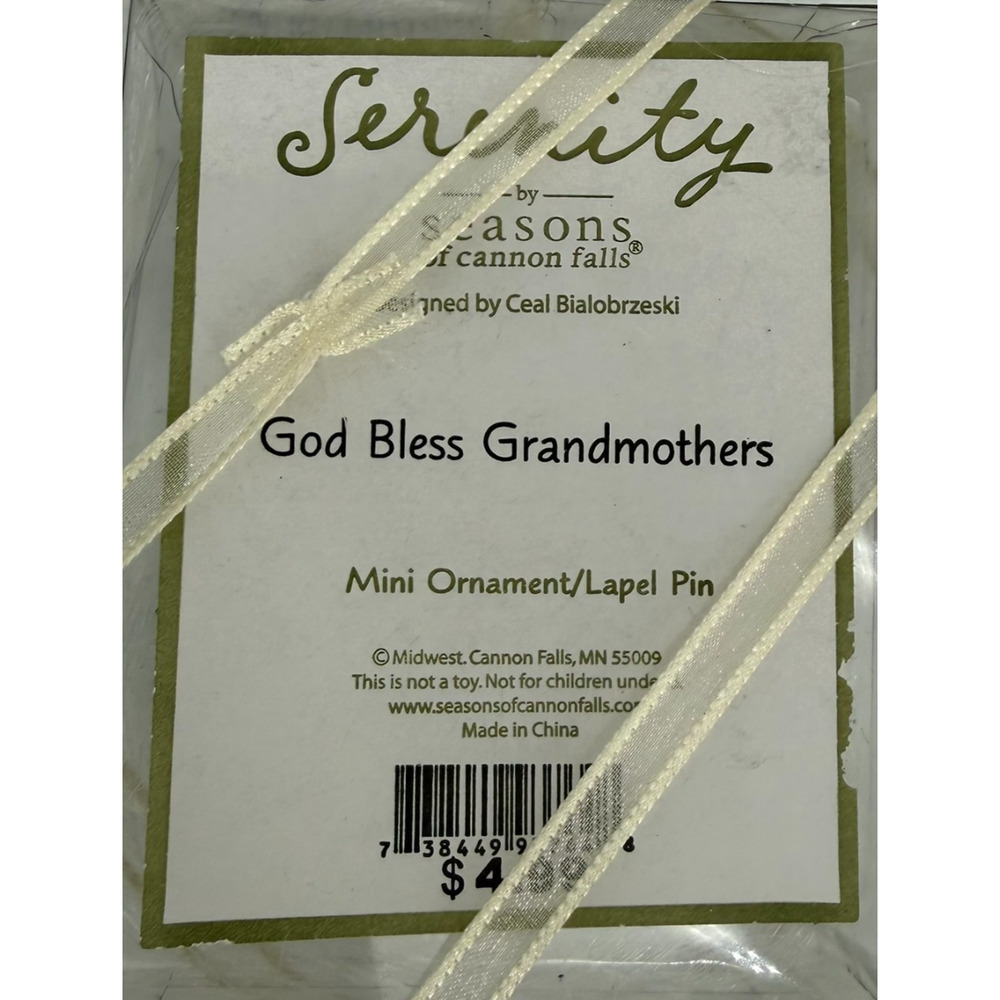 Serenity Angel Mother / Child Ornament / Pin "God Bless Grandmothers" - Picture 4 of 5